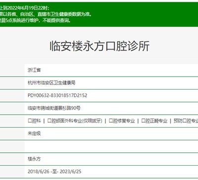 杭州临安楼永方口腔诊所