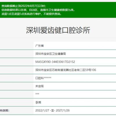 深圳爱齿健口腔诊所