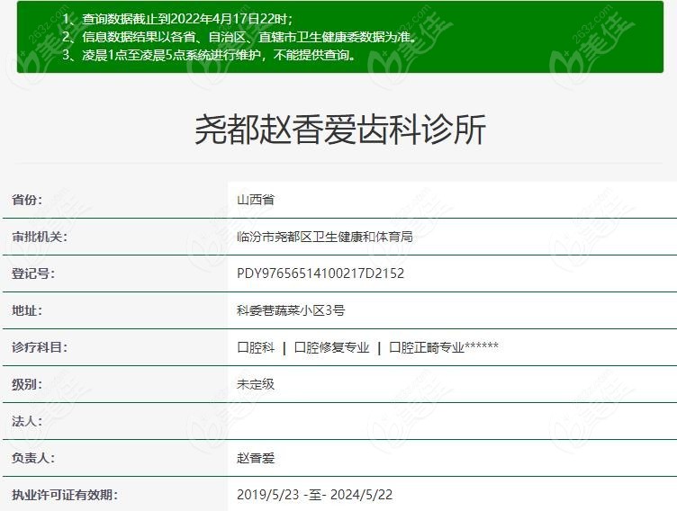 临汾尧都赵香爱齿科诊所